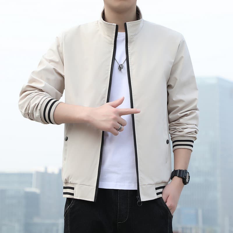 Cross-border stand collar jacket for men 2024 new Korean style trendy casual jacket for men fashionable simple baseball uniform men's trendy