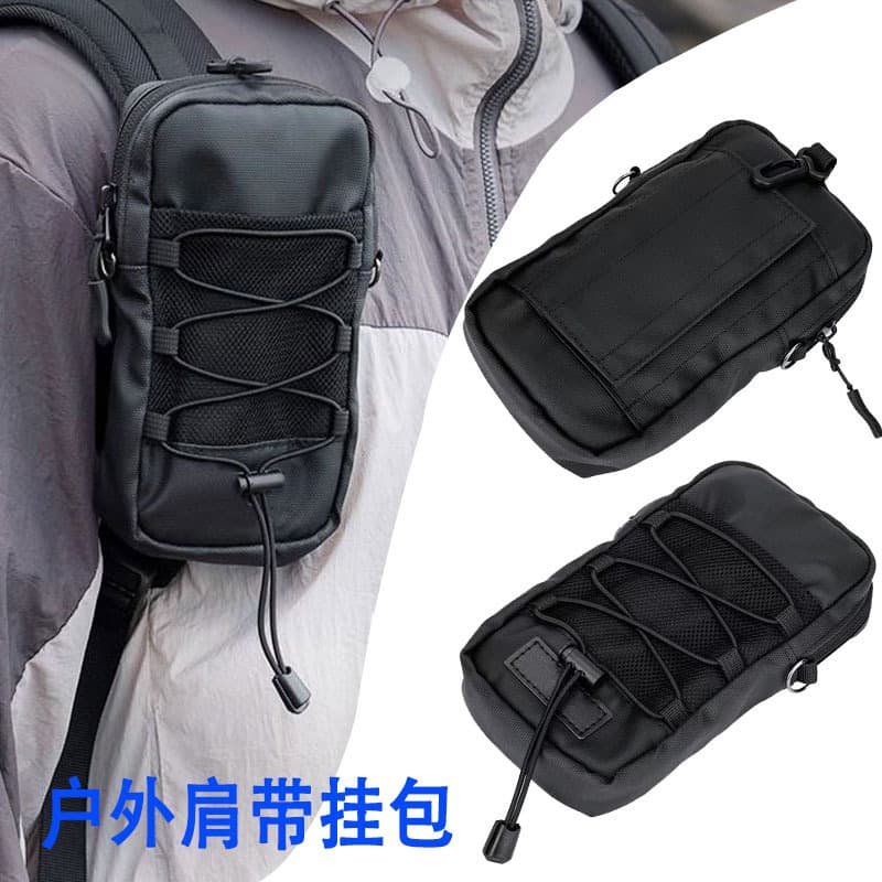New outdoor shoulder strap bag, multifunctional tactical travel accessory bag, dual-purpose all-in-one crossbody mobile phone bag in stock