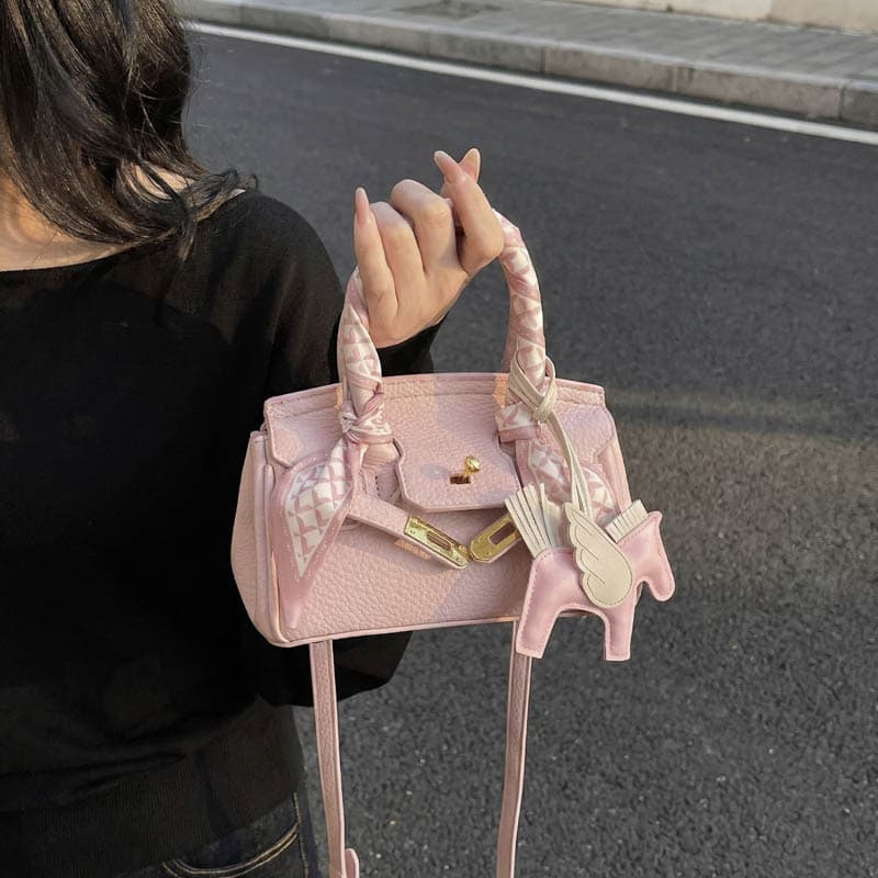 Chic Trendy Small Handbag for Women 2026 New Style Fashionable Crossbody Bag Stylish Top Handle Platinum Bag