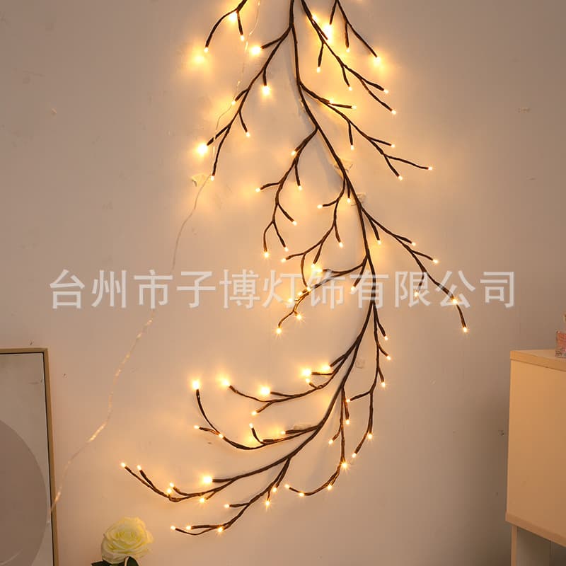 LED Vine Lights, Simulation Branch Lights, Wall Decoration Lights, Room Ambiance Lights, Vine-Shaped Lights, String Lights