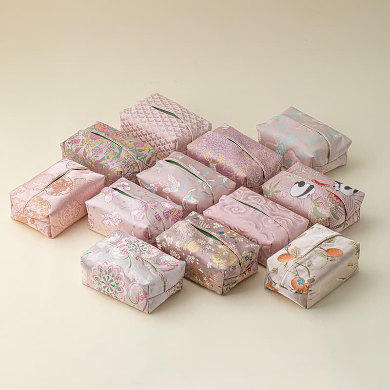 Chinese retro tissue box light luxury paper box fabric Zen tea tabletop tissue set living room tea room club fabric