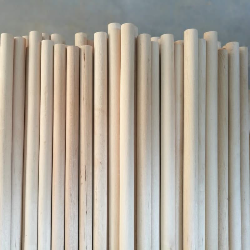 Direct Sale Solid Wood Tent Pole Chinese Beech Birch Round Wooden Stick Guardrail Wooden Rod DIY Wooden Stick Yoga Stick