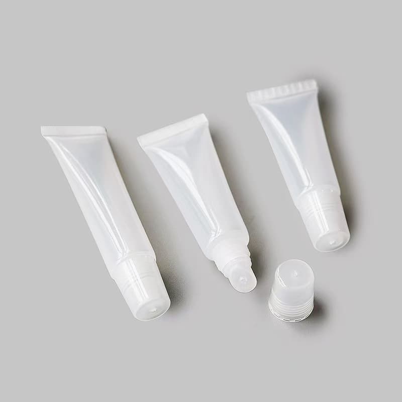 Transparent lipstick tube, oblique lip glaze, lip gloss, lip cosmetic dispensing tube, glue pigment tube