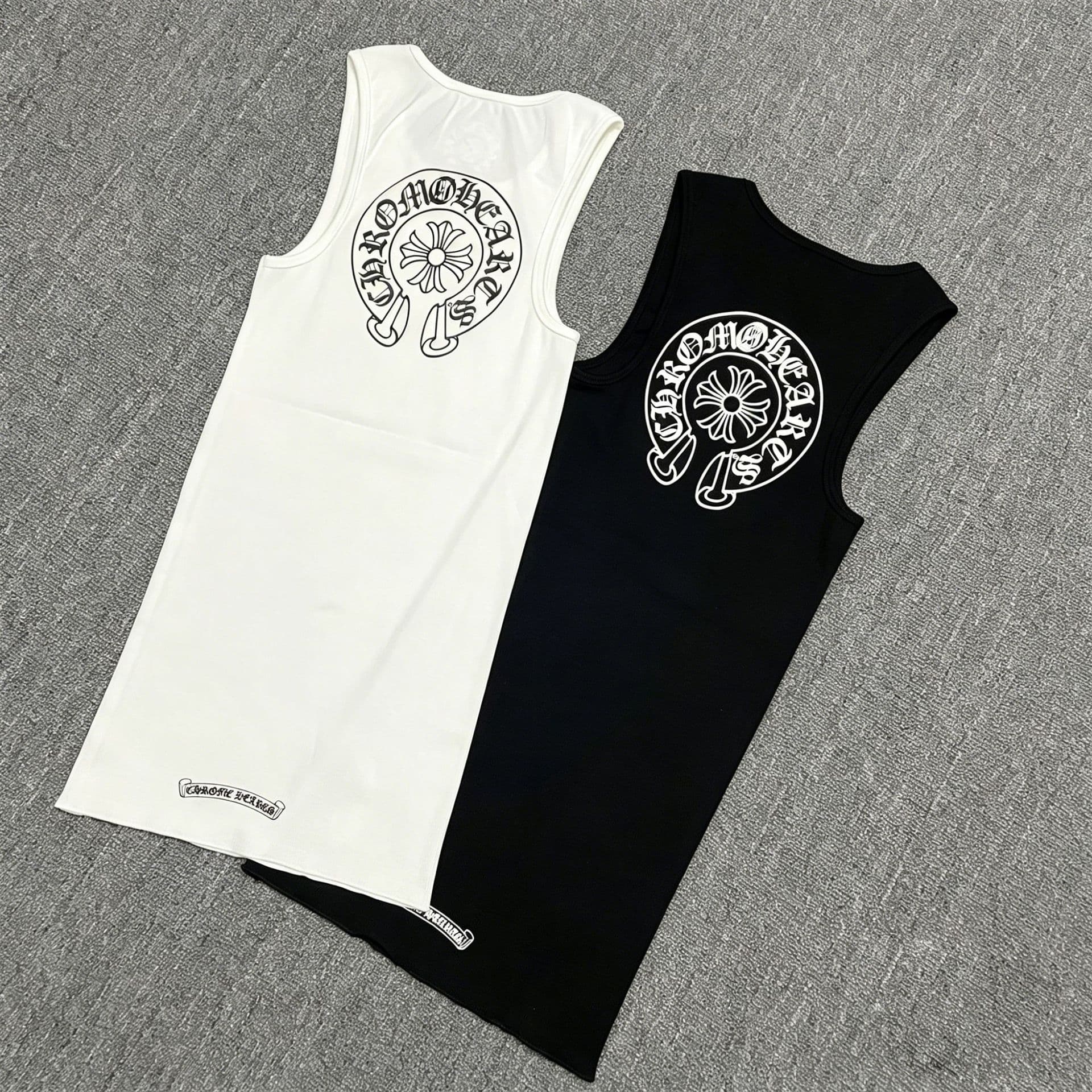 【Exclusive Correct Version In Stock】Ch Croxin New Slim Fit Printed Black and White Vest Versatile Stretchy Tank Dress