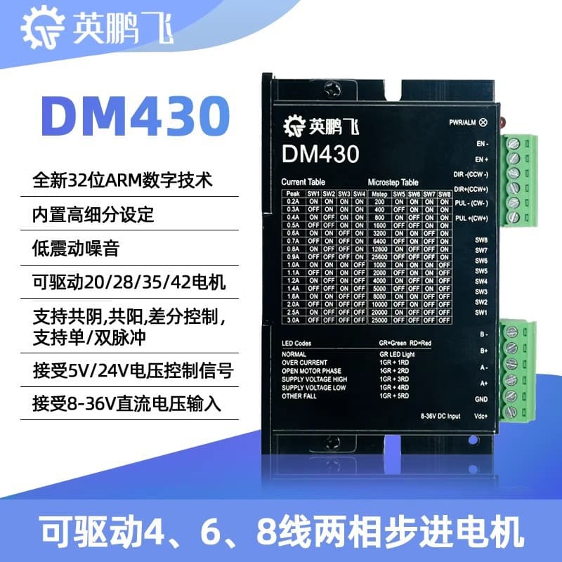 Yingpengfei 42 Stepper Motor Driver DM430 Universal for M415B/M420B Drive Board, 128 Subdivision 24V