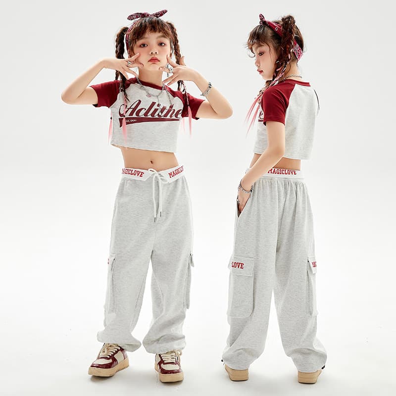 Jazz Dance Costume for Girls, Hip Hop Dance Practice, Trendy Street Dance, Kids' Jazz Competition Performance Wear