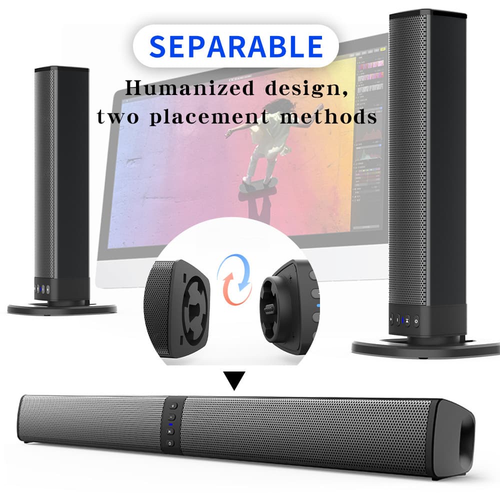 Cross-border hot-selling creative detachable long speaker for home TV and computer sound bar BS36 Sound Blaster Bluetooth Speaker