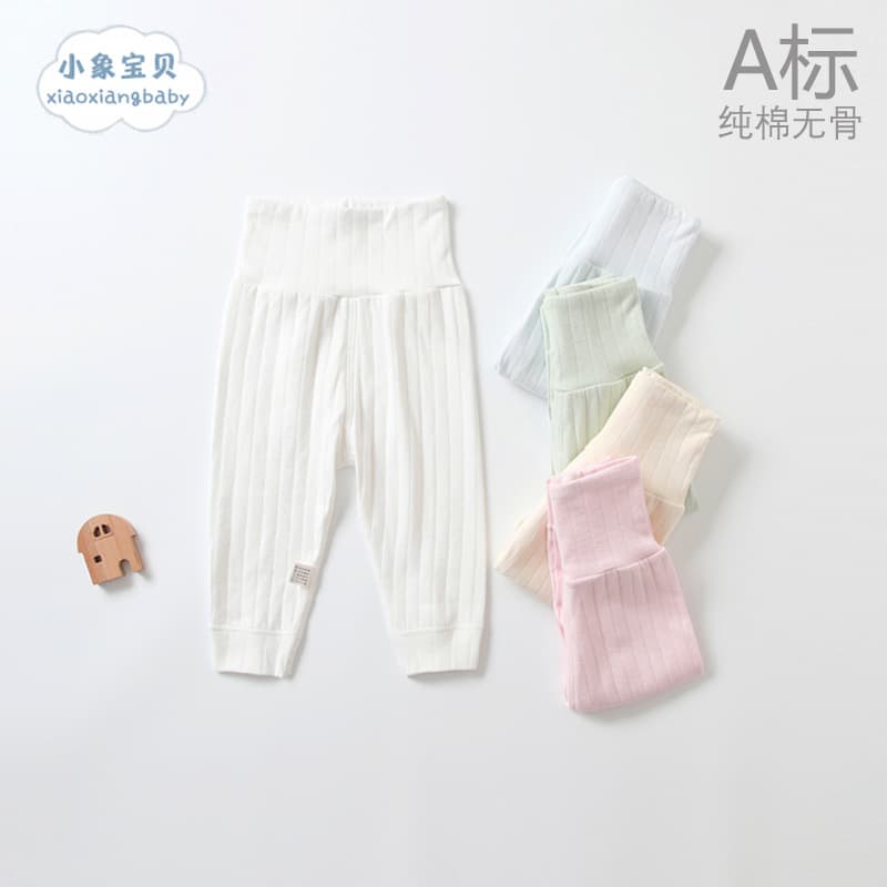 Factory Direct 2024 New Baby High-Waisted Belly Protection Long Pants Infant Thickened Warm Openable Dual-Use Crotch Pajama Pants