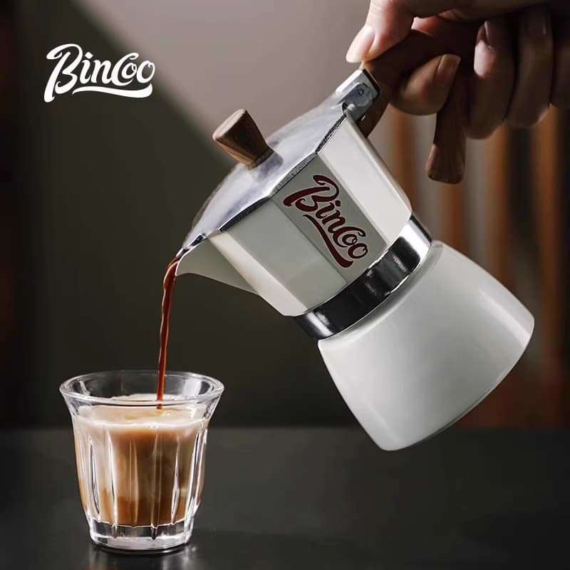 Bincoo Moka Pot Coffee Hand Drip Pot Set with Manual Grinder, Small Household Italian Coffee Brewing Equipment
