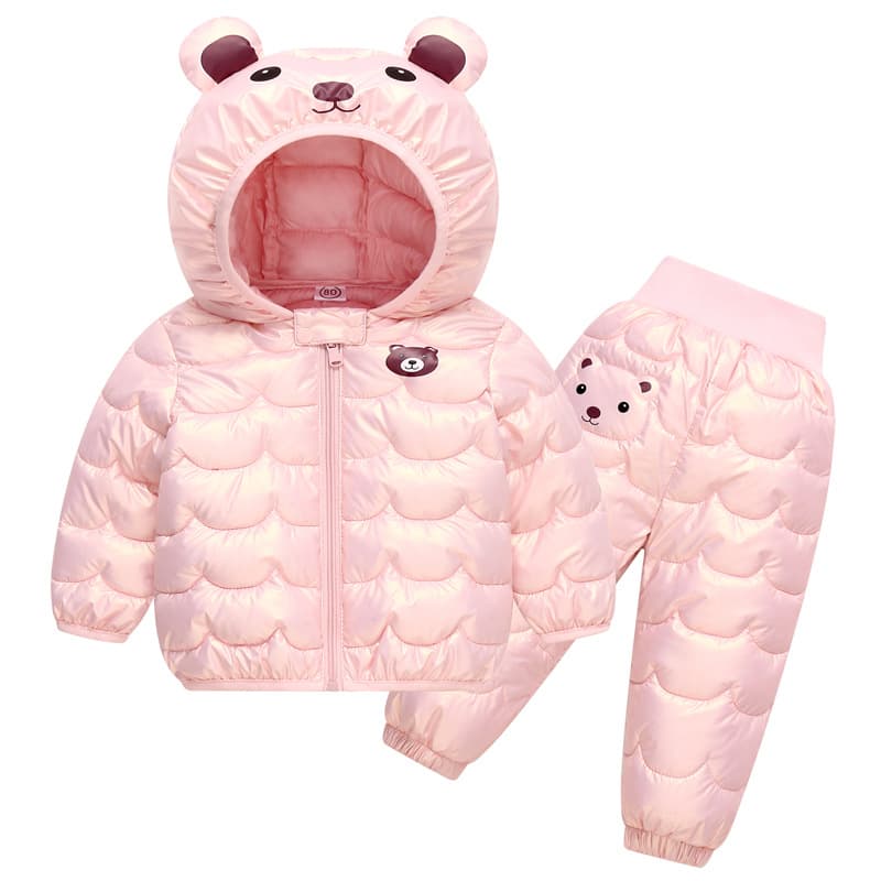 Cotton Suit Set for Boys and Girls Ages 1-4, Baby Winter Cotton Jacket, Toddler Outerwear, Kids Cotton Padded Coat