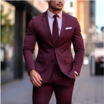 Men's Slim Fit Suit Set for Business, Banquet, Party, and Prom