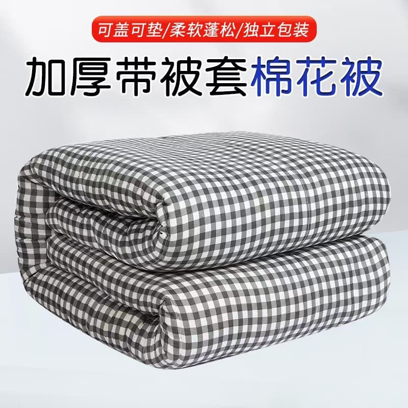 Wholesale Labor Protection Quilt Autumn and Winter Thickened Construction Site Dormitory Cotton Quilt Warm Quilt Core Student Dormitory Bedding Migrant Worker Quilt