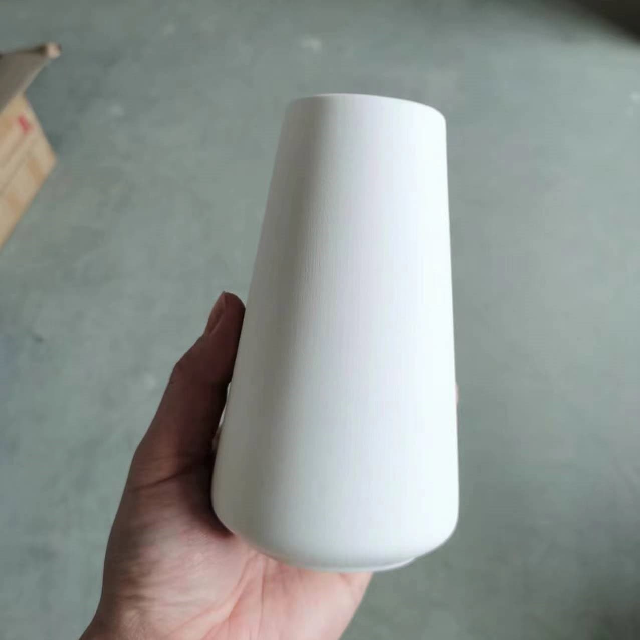 Unglazed Ceramic Vase White Plain Dry Flower Vase Nordic Ins Style Dried Flower Decoration Creative Home Decor