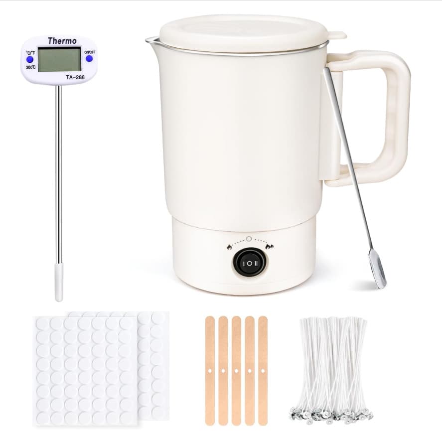 Electric Wax Melting Pot Candle Making DIY Wax Melting Kit Soap Melting Pot Wick Centering Device