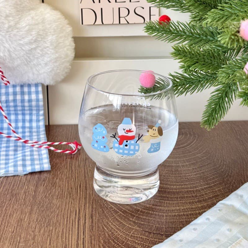 Cartoon single-layer couple gift puppy glass creative juice cup milk cup coffee cup breakfast snowman cup