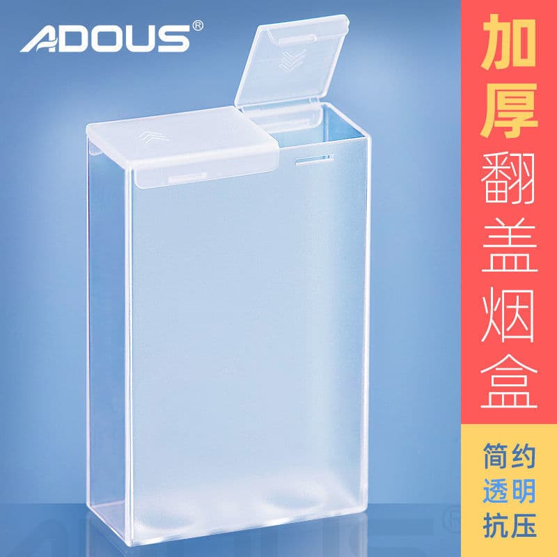 Herdous Cigarette Case Soft Plastic Cigarette Case 20 Transparent Pressure-proof Sweat-proof Portable Cigarette Case Soft Case