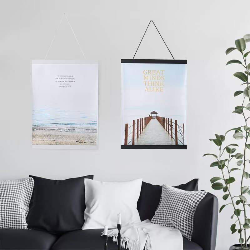 Cross-border magnetic poster hanging clip simple decorative painting photo frame wholesale magnetic hanging shaft rod hanging shaft frame modern simple