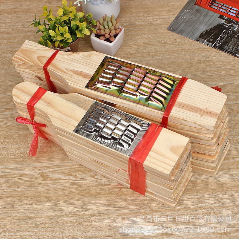 Manufacturer Direct Wooden Vegetable Cutter Radish Shredder Grater Household Kitchen Wood Handle Wood Collection Stainless Steel Grater Wholesale
