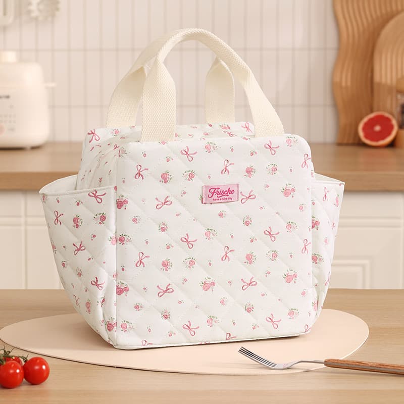 Feifan's new Quilted Dream Sifang portable meal bag office worker lunch bag outdoor insulated bag student lunch box bag