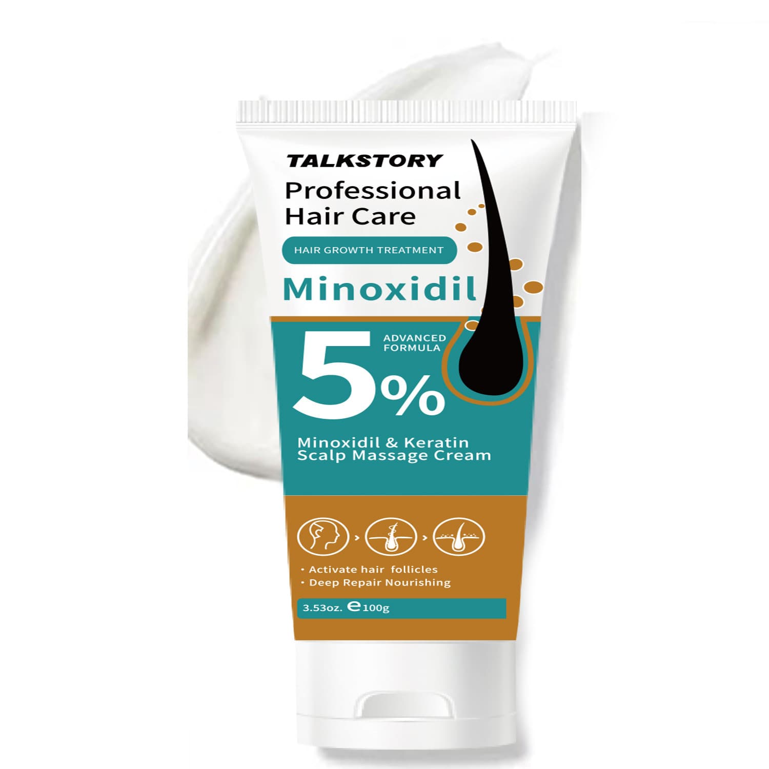 Cross-border TikTok Hot-Seller 5% Minoxidil Keratin Scalp Soothing Massage Cream Scalp Care massage cream
