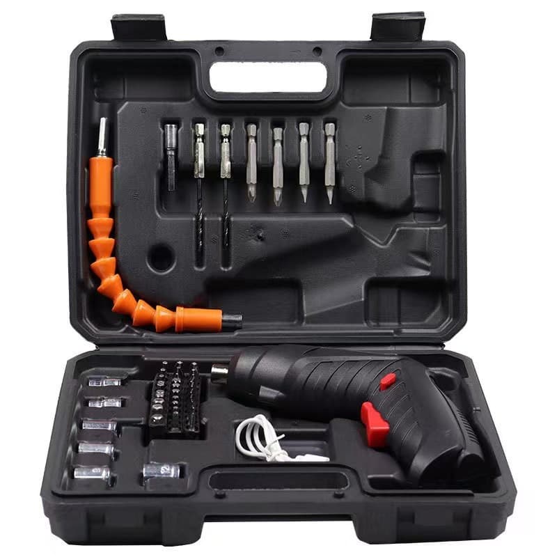 47-Piece Lithium Battery Electric Screwdriver Rechargeable Screwdriver Set Box Mini Multifunctional Household Repair Screwdriver