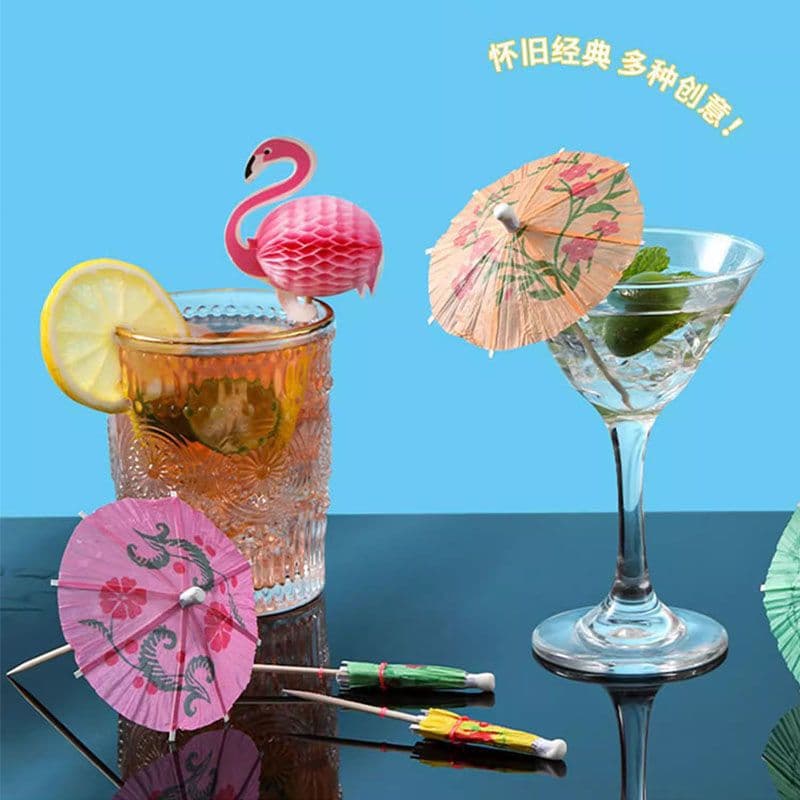 Mini Umbrella Picks, Fruit Picks, Cocktail Decorations, Toothpick Umbrellas, Small Rain Umbrellas for Cake Decor, Disposable Childhood-themed