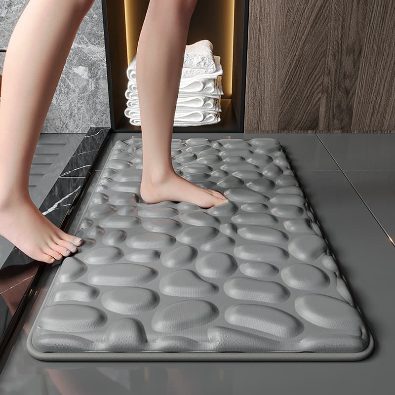 2025 Summer Cool Bathroom Mat Bathroom Door Water-Absorbent Non-Slip Floor Mat Shower Foot Mat Bathroom Quick-Drying Mat
