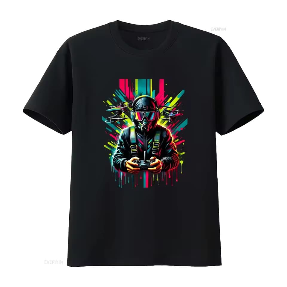 FPV Drone Pilot T-Shirt Master the Sky with Style Cool Controller Design for Avid Pilots