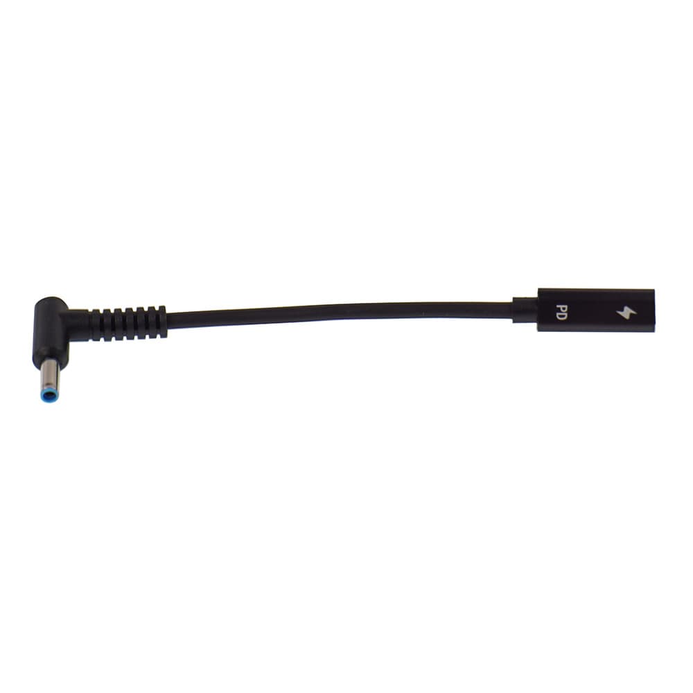 Tablet fast charging cable compatible with HP PD TYPE C to DC head 4.5x3.0x0.6mm with internal pin