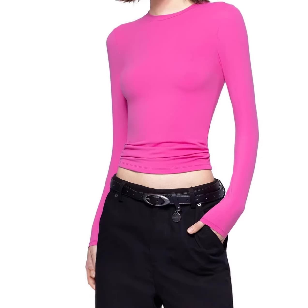 Autumn Winter Cross-Border Milk Silk Women's Long-Sleeve Top, Lazy Style Casual Loose Fit, Slimming Versatile Round Neck, Cross-Border Women's Clothing in Stock