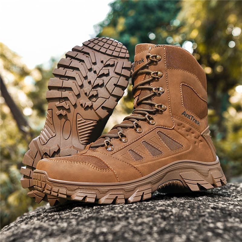 Men's Outdoor Combat Boots High-Top Tactical Boots Desert Boots Hiking Off-Road Mens Shoes