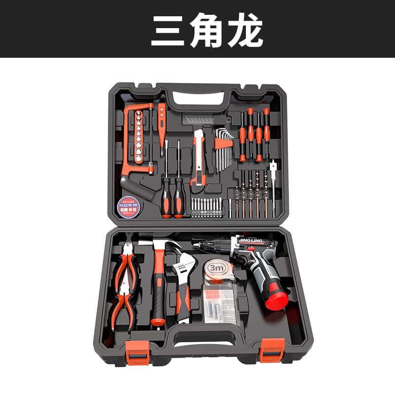 Hardware Tool Home Toolbox Full Set Electric Drill Tool Kit Combination Woodworking Toolbox Power Tool Wholesale