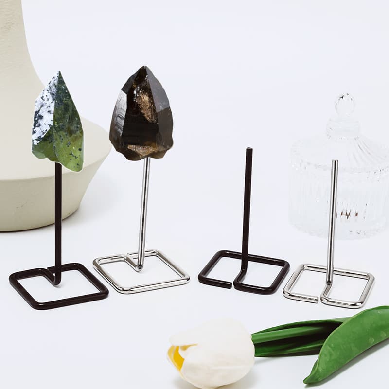 Strange stone metal shelf wholesale amethyst cluster bracket base iron art ornament display stand cross-border decoration iron art