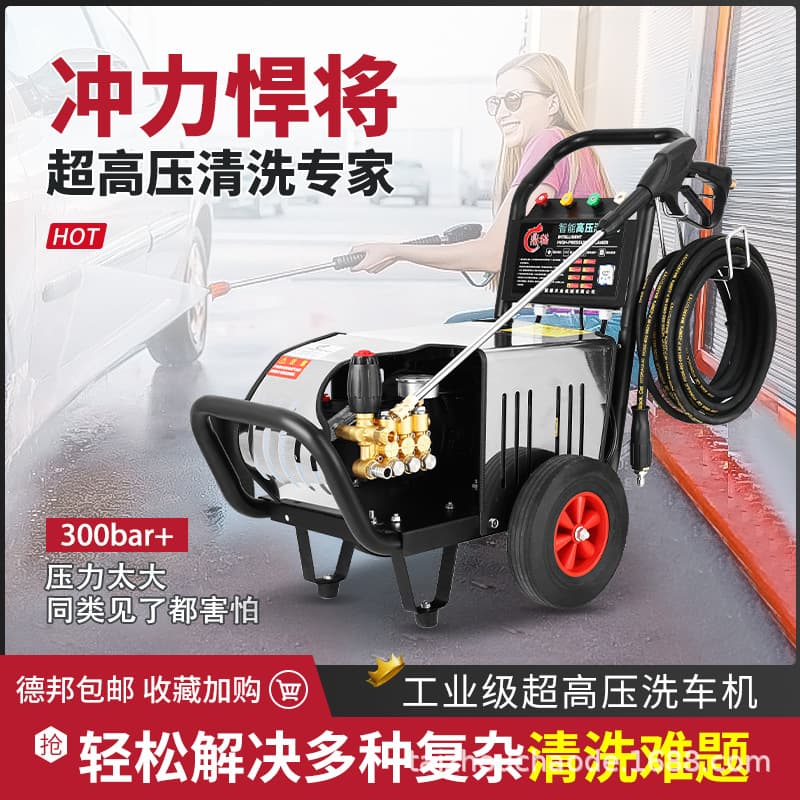 Dingmao 220V High-Pressure Washer, High-Power Car Wash Machine for Home and Commercial Use, High-Pressure Water Gun, Car Washing Essential for Livestock Farms