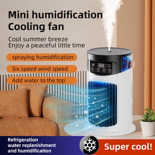 Cooling Fan Home Dormitory Quiet Electric Fan Small Refrigeration Small Air Conditioner Summer Misting Spray Dormitory Cooling Tool
