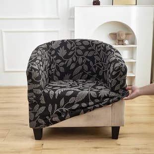 Cross-Border Hot Selling 3D Jacquard Card Seat Cover Single Sofa Cover Club Single Round Arc Sofa Full Wrap Cover