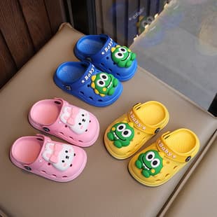 Wholesale Summer Cute Cartoon Breathable Non-Slip Kids Clog Shoes Toe Protection Dual-Purpose Home Boys and Girls Children Slippers