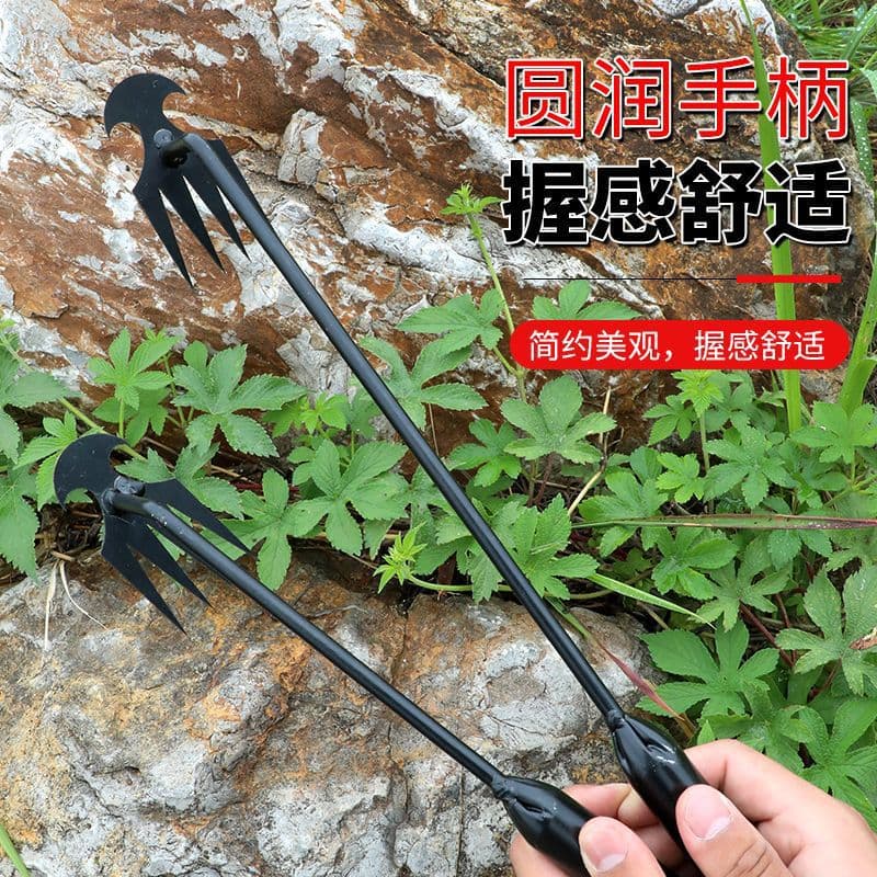 Hoe weeding artifact rake weeding rake uproot wild vegetable shovel multifunctional weeding manganese steel tool farm tool loosening soil