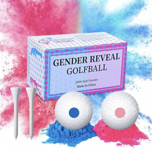 Gender Reveal Powder Golf Ball for Boy or Girl
