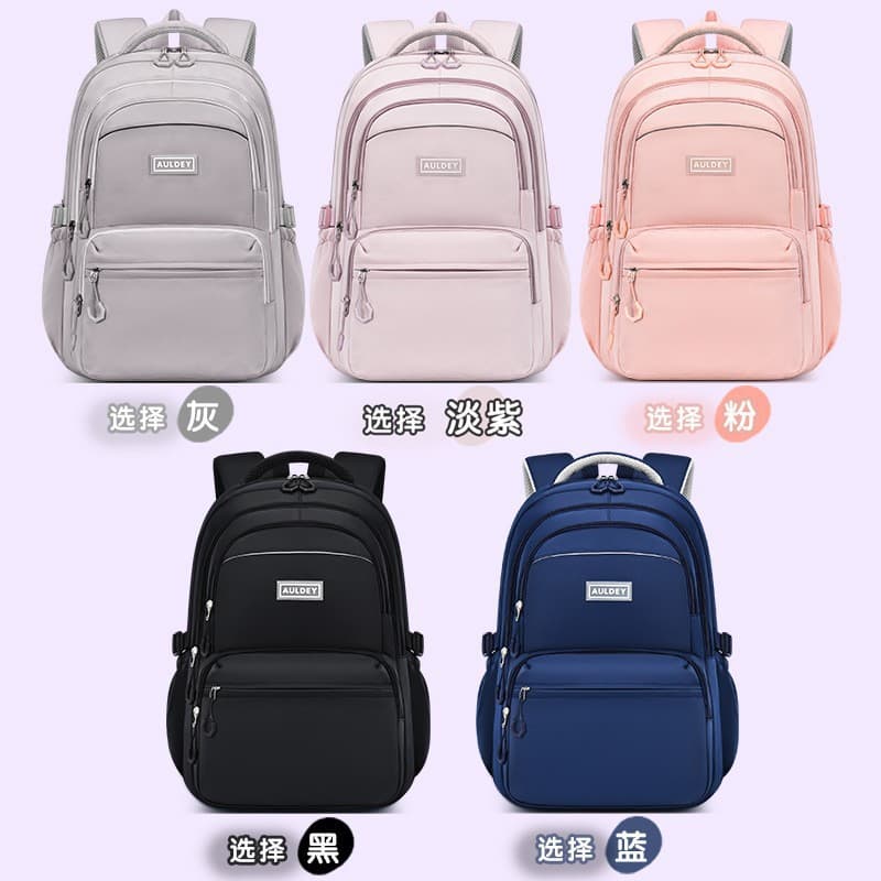 Cross-border Backpack Women's Ins Macaron Casual Backpack Unisex Fresh Lightweight Slip-on Luggage Handle Middle School