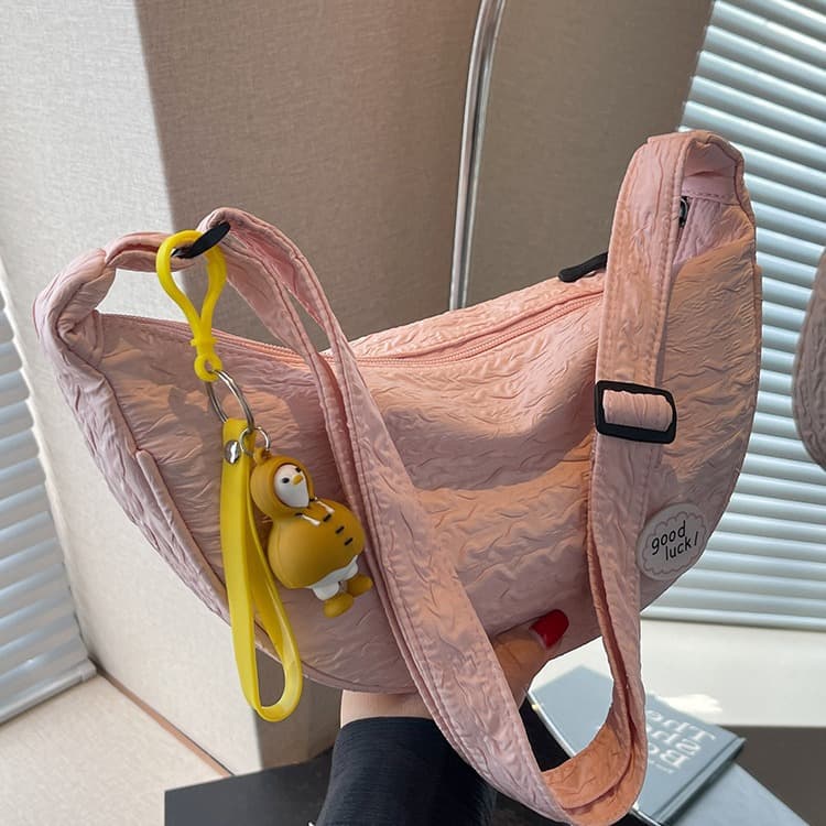Cute Versatile Small Canvas Bag for Women 2024 New Style Korean Crossbody Bag Fashion Single Shoulder Dumpling Bag