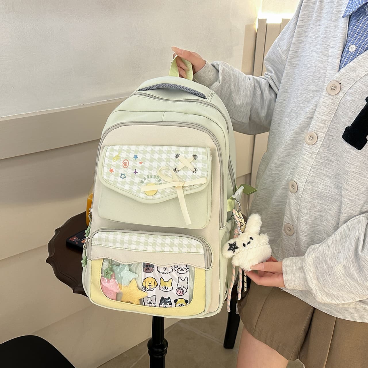 Japanese cute student schoolbags, elementary school students' third to sixth grade backpacks, high-looking, large-capacity junior high school backpacks for women