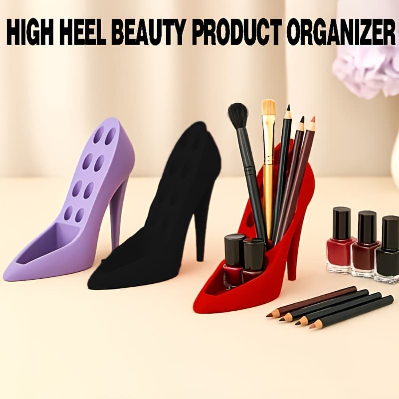 Cross-border Tall Decorative Storage Unit High Heel Shaped Beauty Supplies Organizer Rack Gift