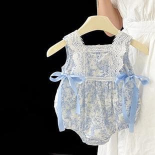 Baby Clothes Summer Thin Style Cute Infant Suspender Floral Romper Baby Onesie Summer
