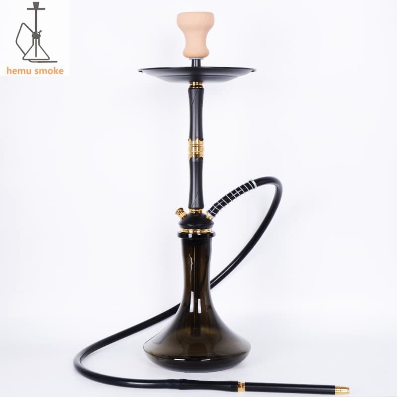 Hookah Factory Large Russian Style Glass Pot with Silicone Tube Aluminum Handle Shisha Smoking Pot