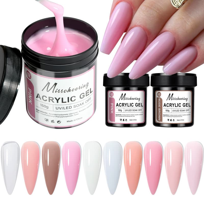 Nail art large capacity 150g nail art nail extension glue nude color shaping extension reinforcement three-in-one nail salon wholesale