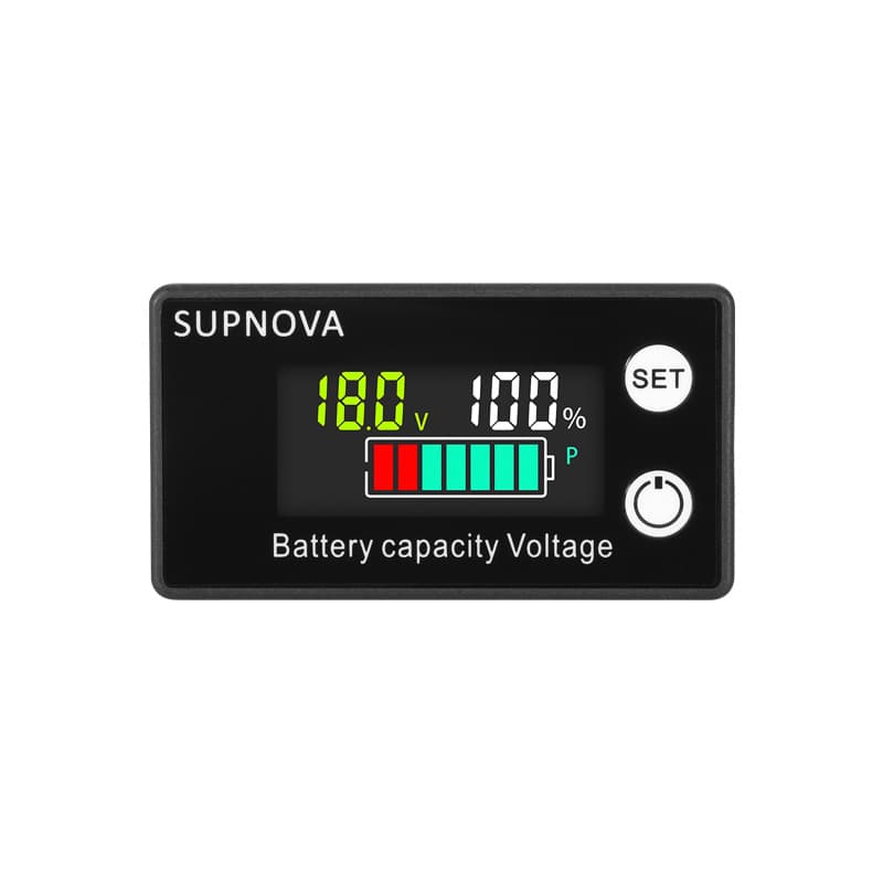Source LCD Voltage Battery Level Two-Wire 8-100V Digital Voltmeter Battery Capacity Display
