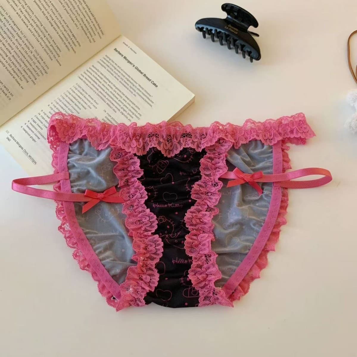 Pink Cat Trap* Women's Sexy Alluring Cat Panties 2025 New Lace Abstinence Lace Panties for Women