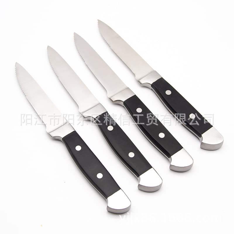 Factory Custom Steak Knife Stainless Steel POM Handle High-end Hotel Restaurant Steak Knife