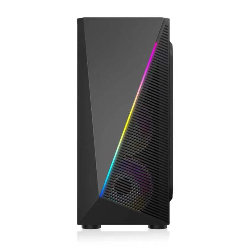 RGB Light Strip Case ATX Large Board White Cable Management DIY Large Side Panel Gaming Desktop Computer Case Wholesale